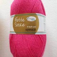 Flotte Socke 4fach, 100g, pink, Fb. 934, Sockenwolle von Rellana Bild 1