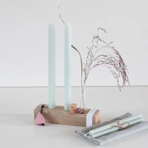 Blumenvase | Blumenwiese | Gewürzleiste | Kerzenbrett | Kerzenhalter | Kerzenständer aus Holz - 3er Bild 2