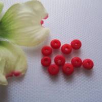 10x handgemachte Murano Glas Perlen Rondelle 8 mm x 4 mm  Matt 4 Farben zur Auswahl Bild 2