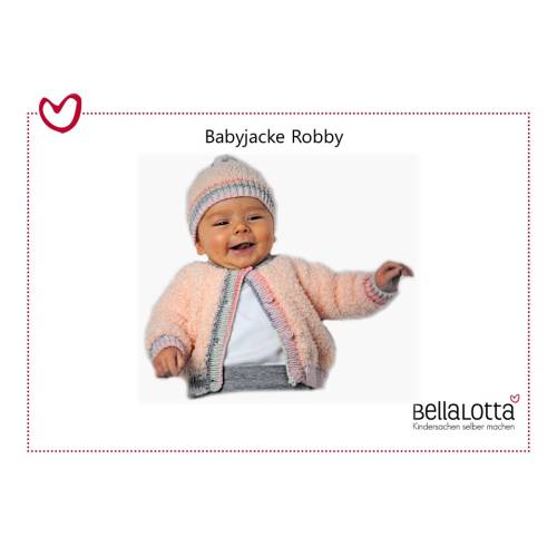 Strickanleitung für die Babyjacke Robby in den Größen 56 bis 86, für Säuglinge bis Kleinkinder