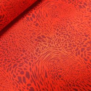 17,90 Euro/m   Animalprint in rot, Muster,  Happy Fleece, Alpenfleece Bild 3
