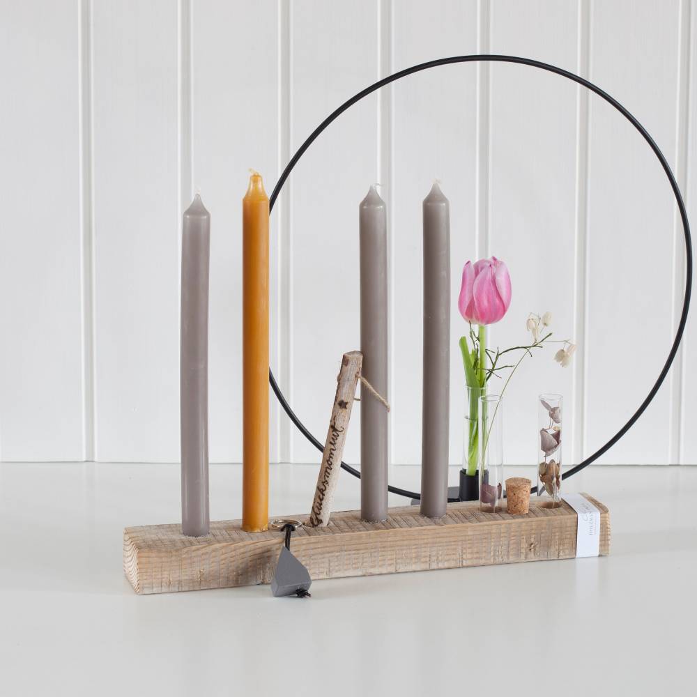 Blumenvase | Blumenwiese | Gewürzleiste | Kerzenbrett | Kerzenhalter | Kerzenständer aus Holz - 7er Bild 1