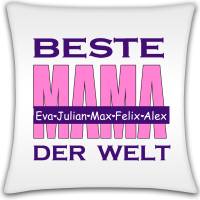 Kissen Beste MAMA der Welt / Kissenbezug mit Füllung / 8 versch. Bezüge / Mutter Muttertag Bild 4