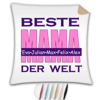 Kissen Beste MAMA der Welt / Kissenbezug mit Füllung / 8 versch. Bezüge / Mutter Muttertag Bild 5