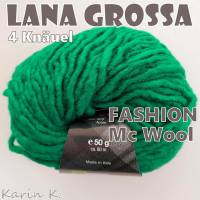 4 Knäuel 200 Gramm FASHION Mc Wool von Lana Grossa in Smaragdgrün Farbe 111 Partie 311242 Bild 6