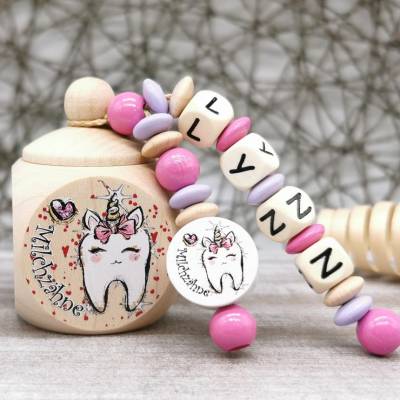 Milchzahndose mit Name Mädchen Fee Zahndose Milchzähne Geschenk Einschulung