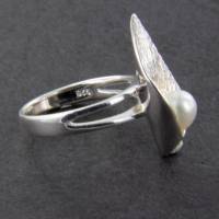 Perlen Ring Blatt Silber Gr. 54 Bild 6