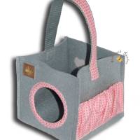 Besticktes Filzkörbchen für Toniebox personalisierte Kindertasche Wunschnamen Toniebox-Tasche Utensilo Geschenktasche Bild 3