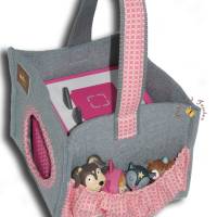 Besticktes Filzkörbchen für Toniebox personalisierte Kindertasche Wunschnamen Toniebox-Tasche Utensilo Geschenktasche Bild 4