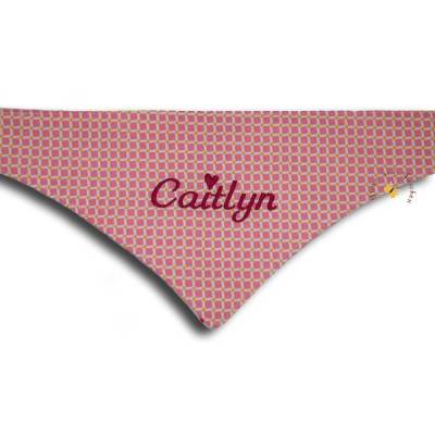 Besticktes personalisiertes Puppen-Halstuch zum Binden mit Namen Dreieckstuch für Stofftiere Geschenkidee Kinder