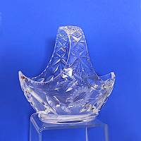 Schöner Vintage Kristallglaskorb mit Henkel, Top Zustand Bild 1