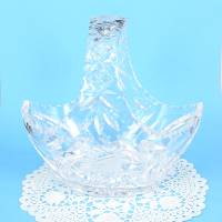 Schöner Vintage Kristallglaskorb mit Henkel, Top Zustand Bild 2