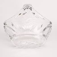 Schöner Vintage Kristallglaskorb mit Henkel, Top Zustand Bild 5