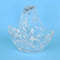 Schöner Vintage Kristallglaskorb mit Henkel, Top Zustand Bild 6