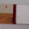 handgemacht, Schreibmappe DIN A4 für Schreibblöcke aus Wollfilz in rot, mit Korkstoff, eine Dieda Bild 2