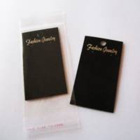 20x Displays Karten für die Ohrringe Schmuck Karten Ohrringe Karten schwarze Farbe/Plastiktüte Bild 2
