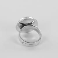 schwarzer Ring runder Onyx Ring 925er Sterling Silber verstellbare Ringgröße Bild 4