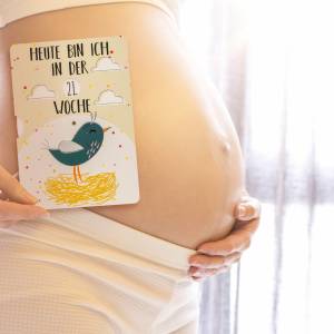 Meilensteinkarte Schwangerschaft, 1x Fotokarte für Schwangere, Babybauch- & Schwangerschaftstagebuch, Geschenk Schwanger Bild 3