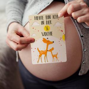Meilensteinkarte Schwangerschaft, 1x Fotokarte für Schwangere, Babybauch- & Schwangerschaftstagebuch, Geschenk Schwanger Bild 7