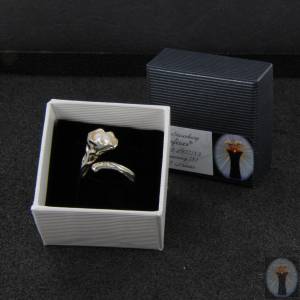 Perlen-Ring-Silber-Trichterform Gr. 58 Bild 6