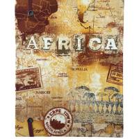 Notizbuch/Reisetagebuch Hardcover 17,5x23cm stoffbezogen "Contnent of Africa" Landkarte Reise Afrika Fan Geschen Bild 3