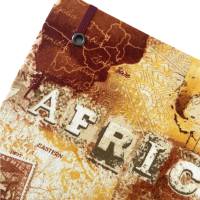 Notizbuch/Reisetagebuch Hardcover 17,5x23cm stoffbezogen "Contnent of Africa" Landkarte Reise Afrika Fan Geschen Bild 5