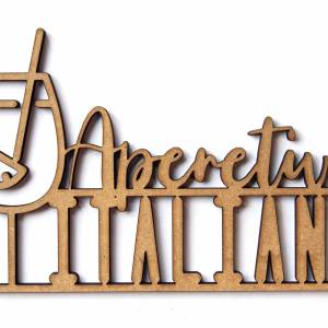 as-Herzwerk  3D Schriftzug Holz Aperol "Aperetivo Italiano " Tischdeko Geschenk für Freunde und Familie 20cm Coc Bild 8
