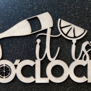 as-Herzwerk | IT'S DRINK O CLOCK | 3D Schriftzug Holz Aperol Tischdeko Geschenk für Freunde und Familie Bild 8
