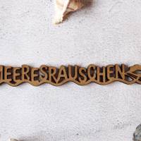 as-Herzwerk | MEERESRAUSCHEN | 3D Schriftzug Tischdeko Geschenk für Freunde und Familie 20cm Bild 1