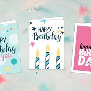 Geburtstagskarten, 6 Glückwunschkarten zum Geburtstag, A6 Klappkarte Faltkarten mit Umschlag, Happy Birthday Karten Set, Bild 2
