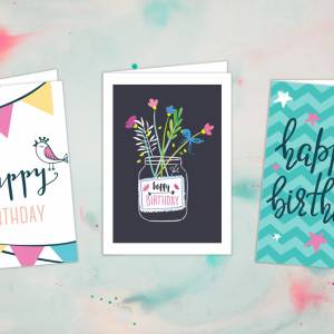 Geburtstagskarten, 6 Glückwunschkarten zum Geburtstag, A6 Klappkarte Faltkarten mit Umschlag, Happy Birthday Karten Set, Bild 3