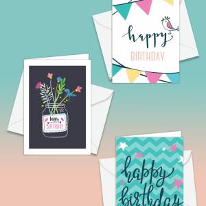 Geburtstagskarten, 6 Glückwunschkarten zum Geburtstag, A6 Klappkarte Faltkarten mit Umschlag, Happy Birthday Karten Set, Bild 5