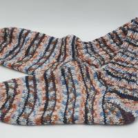 Handgestrickte Socken Gr. 38-39 Baumwolle für Wollallergiker geeignet Bild 1