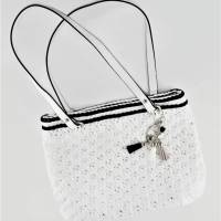gehäkelte weiße Handtasche aus Ropeyarn Bild 5