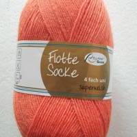 Flotte Socke 4fach, 100g, orange, Fb. 924, Sockenwolle von Rellana Bild 1