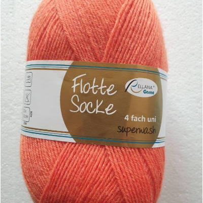 Flotte Socke 4fach, 100g, orange, Fb. 924, Sockenwolle von Rellana