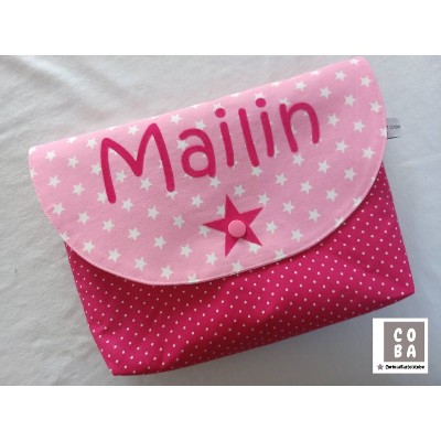 Windeltasche Name Stern Tasche Beutel Kulturbeutel pink rosa   #mitLiebegenäht 
