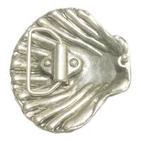 Silberne GÜRTELSCHNALLE Wechselschnalle MUSCHEL für 4 cm Gürtelbreite Bild 2