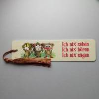 Lesezeichen/Buchzeichen "Kuh, Kühe, Affen, Affe, frech" Bild 4