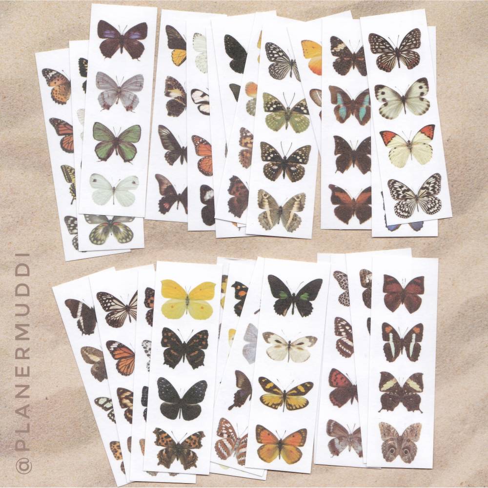 Sticker-Set Vintage Schmetterling, 25-tlg. Bild 1