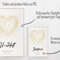 U-Heft & Impfpass-Hülle "Golden Heart" im Set oder Einzeln PERSONALISIERT Bild 3