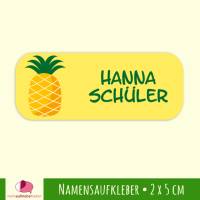 52 Namensaufkleber | Ananas - 2 x 5 cm Bild 1