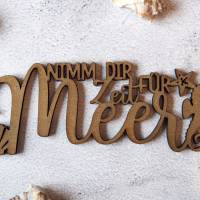 as-Herzwerk | NIMM DIR ZEIT FÜR MEER | 3D Schriftzug Tischdeko Geschenk für Freunde und Familie 20cm Bild 2