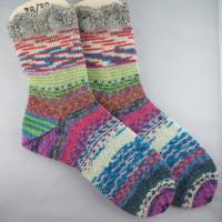 Handgestrickte Socken in Größe 38/39, Scrappy Socks, Stricksocken, Socke Bild 1