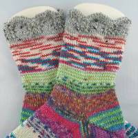 Handgestrickte Socken in Größe 38/39, Scrappy Socks, Stricksocken, Socke Bild 3