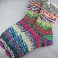Handgestrickte Socken in Größe 38/39, Scrappy Socks, Stricksocken, Socke Bild 7