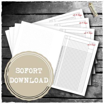 Monats-Habittracker MOPET- zum Heft faltbar oder zum Lochen