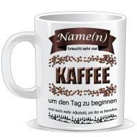 Kaffee Tasse personalisierbar mit Name / 13 Innenfarben wählbar / Lustig / Scherz Bild 1