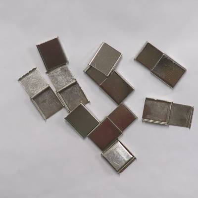 Kordel Endstück flach platin - 10 mm