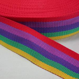 1 m Tolles buntes Gurtband, 5 cm breit, Regenbogen Bild 2